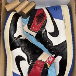Jordan 1 Retro High OG SP - ‘Fragment x Union LA Varsity Red Sport Royal’ Size 9 Brand New