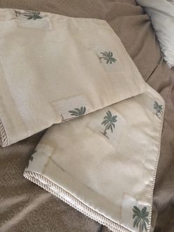 Tropical Palm Embroidered Shams