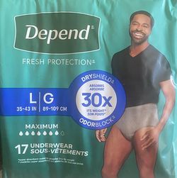 Men’s Depends briefs