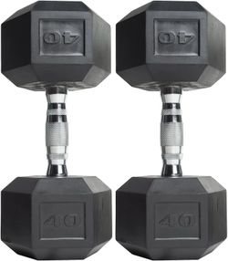 2 new 40lbs hex dumbbells
