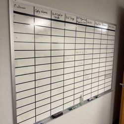 4 x 6 Large Gridded Dry Erase whiteboard. 9 x 15 squares.