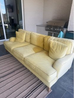 Large velvet sofa