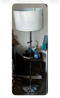 Brushed Nickel Metal Floor Lamp, 67"