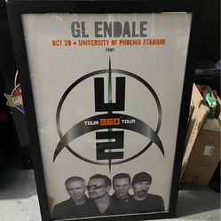 Framed U2 360° Tour Poster - Glendale, AZ