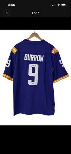 Joe Burrow-Nike LSU Violet signed jersey w/2019 Heisman inscription Beckett witnessed authentication