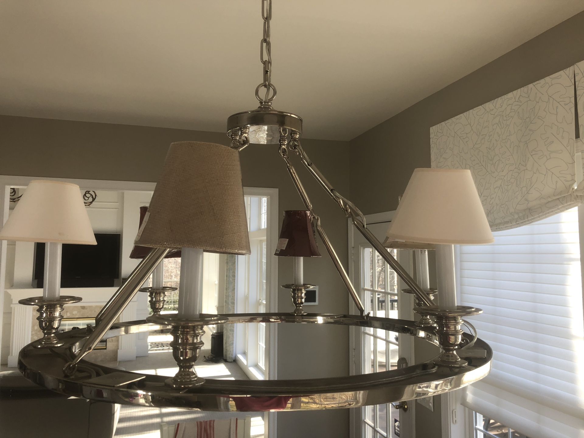 6-Light Brushed Nickel Chandelier