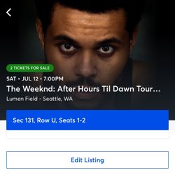 The Weeknd Aisle Seats 