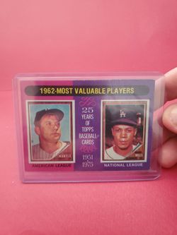 1975 Topps - Most Valuable Players #200 Mickey Mantle, Maury Wills