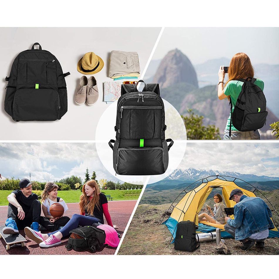 Brand New $12 Ultra-Light (Weight 11oz) Hiking Backpack Waterproof Travel Rucksack, Double Zip Foldable (30L)