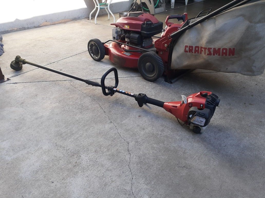 Lawn mower and weed wacker Craftsman and Homelite