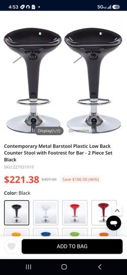 2 Bar Stools Adjustables Exelent Condition