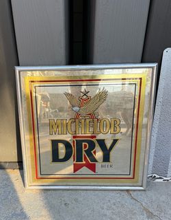 Michelob Dry Beer Mirror Sign