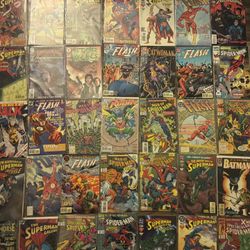 Vintage 1990s Marvel & DC Comic Book Collection – Spider-Man, Batman, Superman