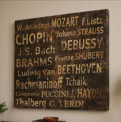 Classical Composers Typography Wall Art Canvas
