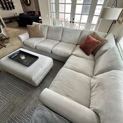L-Shaped Sectional Sofa w/ Ottoman –  (Living Spaces)