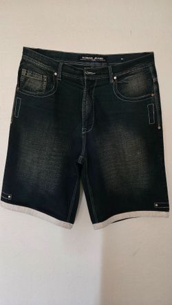 Koman Jeans Dark Wash Denim Shorts