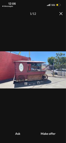 Coffee wagon  wth wheels