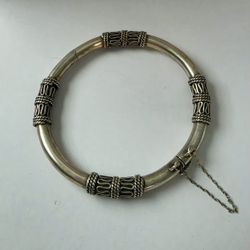 925 Byzantine Hinged Bangle 