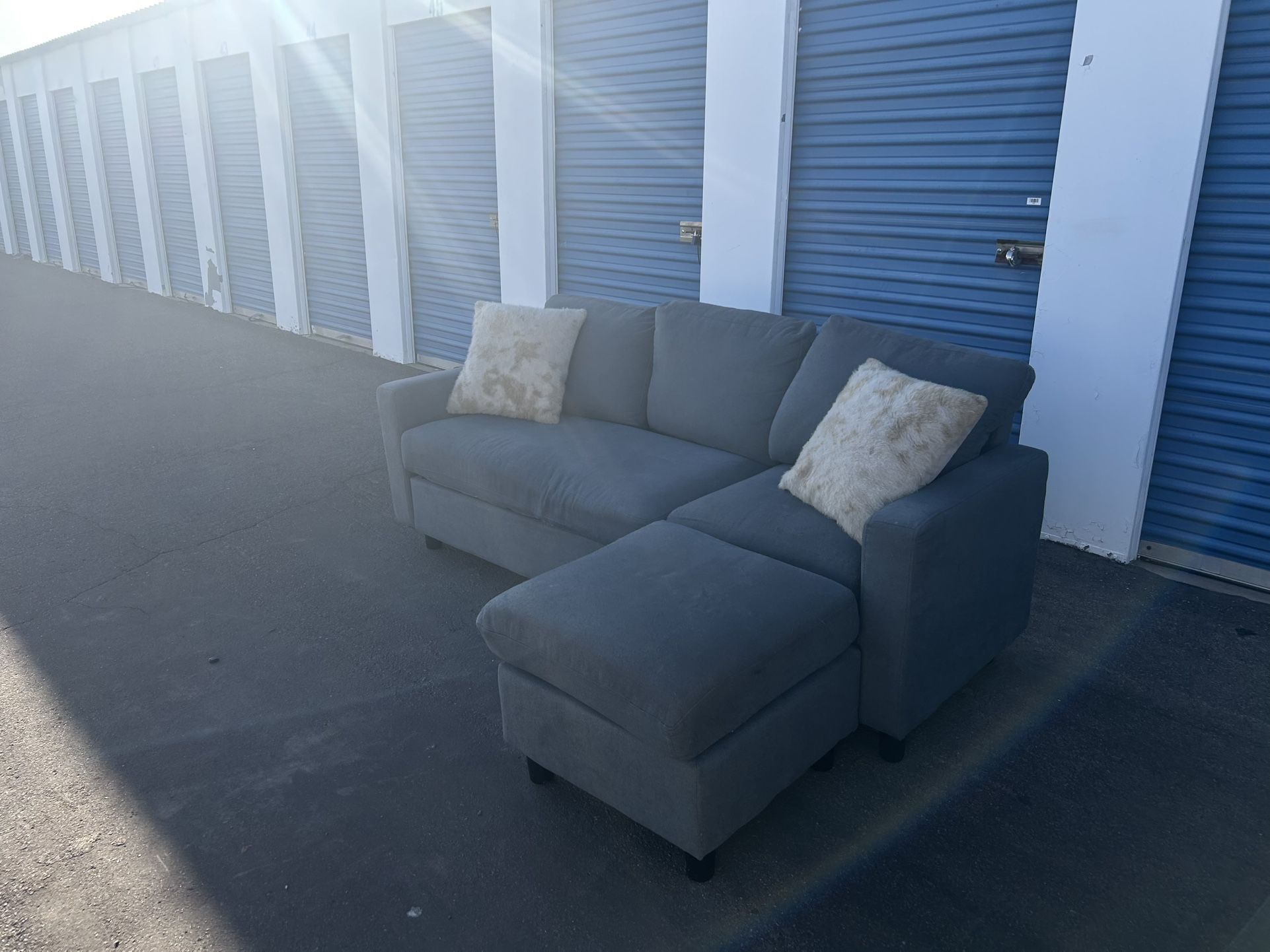 Modern Ashley 2 Piece w Chaise Sectional Couch