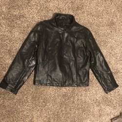 Women's Leather Motorcycle Jacket Size XL
