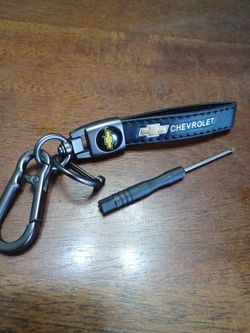 New Black leather Chevrolet Keychain