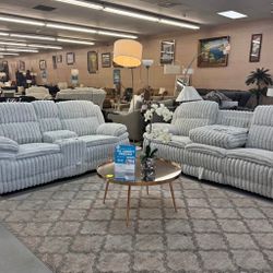 New Recliner Couch And Loveseat! USB! Free Delivery 🚚! 