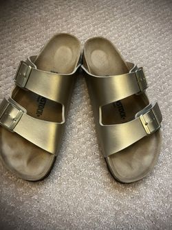 Arizona Gold leather Birkenstocks