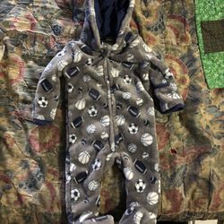 Football theme Warm bodysuit 3-6 months