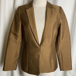 H&M Jacket Size 6 Women's Blazer Suit Coat Casual Top Golden Brown Classy