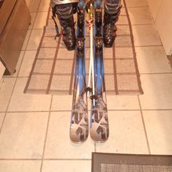 177cm K2 Skis. Salomon Boots 27.5. Hemet And Poles