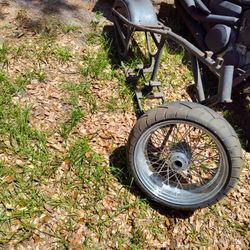 Chopper Motorcycle Frame With Rims