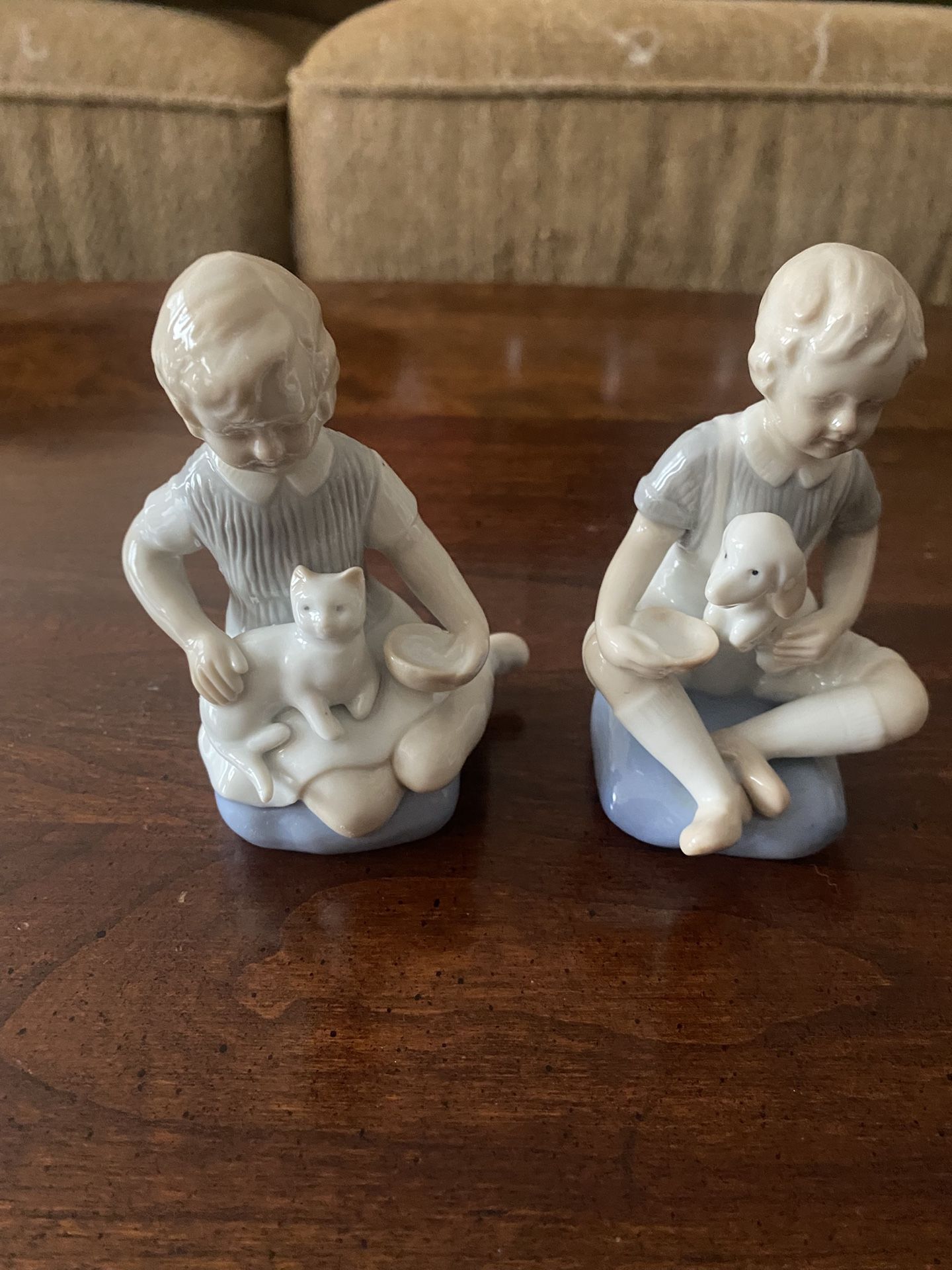 Boy And Girl Porcelain Figurines