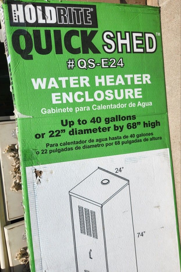Hold Rite Quick Shed 24"  Water Heater Enclosure 