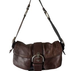 Vintage Coach Soho 3653 Hobo Shoulder Bag Brown Leather Y2K Purse Handbag USA