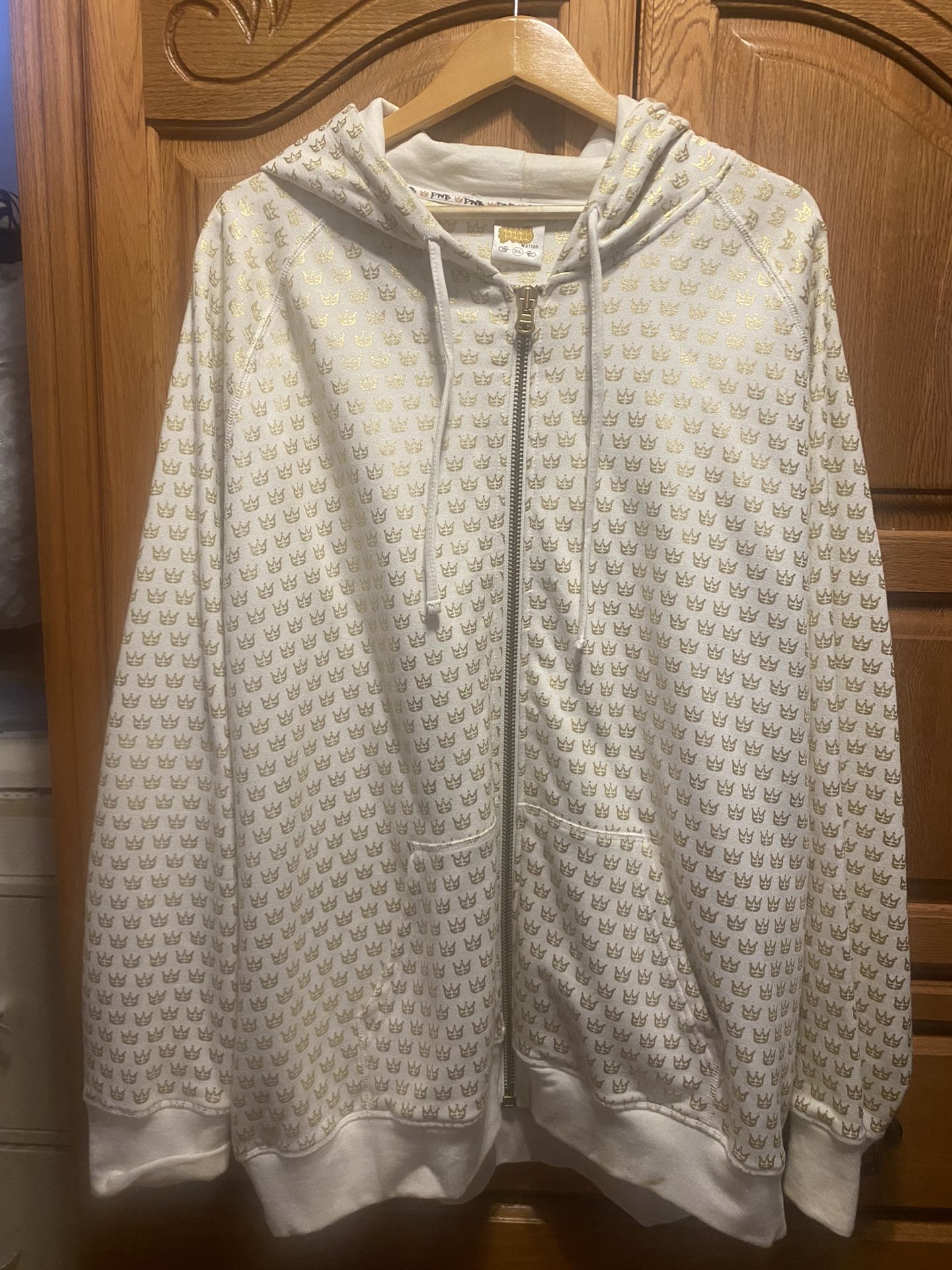 PNB Nation Hoodie White/ Gold Crown