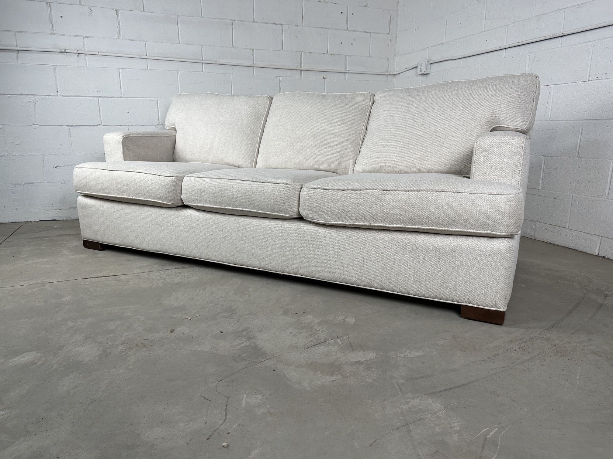 Arhaus " Dune " Collection - White Sofa Couch “ Sierra Tune Cream “ - Down Filled Cushions - Modern Furniture & Decor