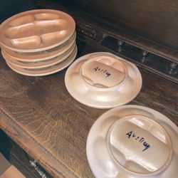 Vintage Sectioned Fondue Plates