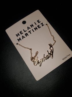 Melanie Martinez Crybaby Nameplate Necklace