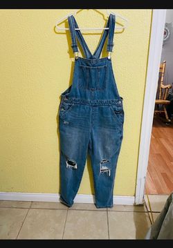 Arizona Jean Co Women’s Distressed Overall Size Large