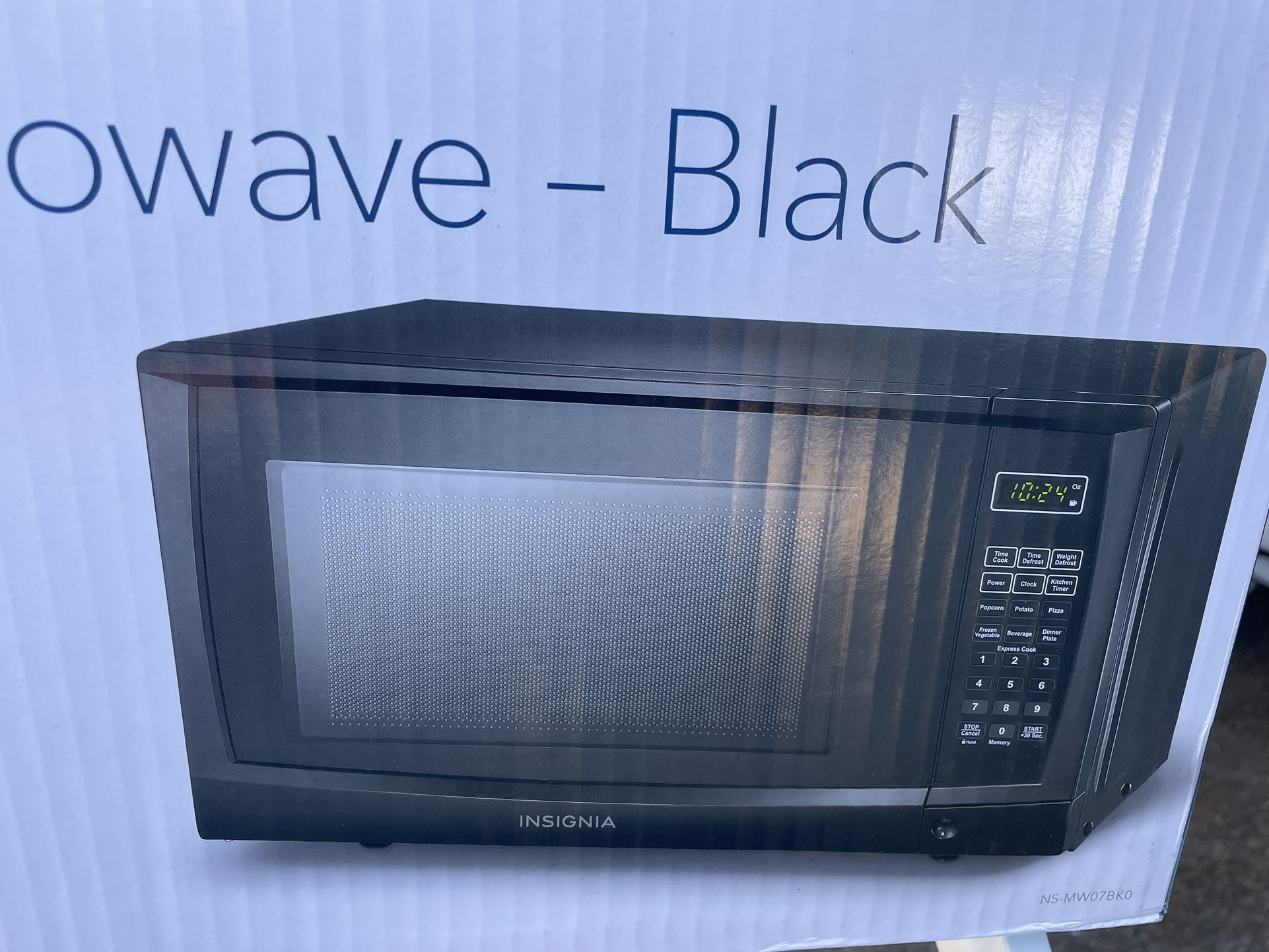 Compact Black Microwave 