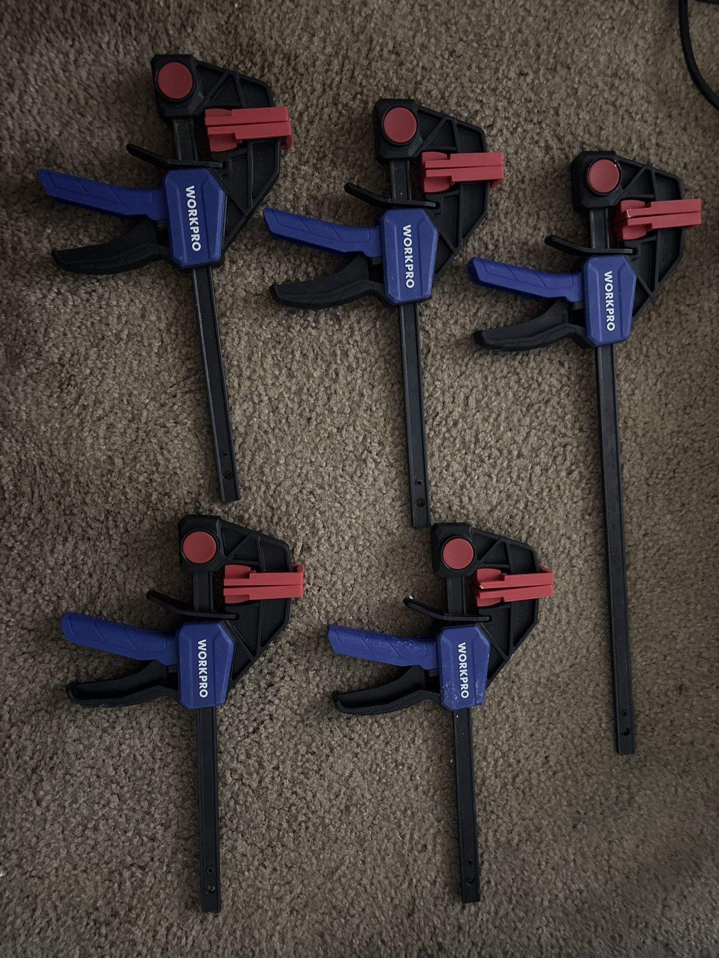 WORKPRO Quick-Release Bar Clamps – Mixed Set (5 Total)