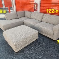 FREE DELIVERY Couch Sofa Chaise Sectional Ottoman 3 Piece