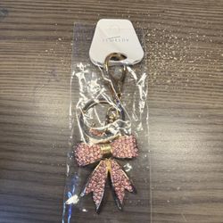 Pink Bow Keychain 