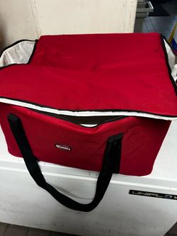 6 Winware Red Insulated Food Delivery Bag