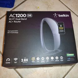 WiFi Router AC1200 Belkin Ideal for High Speed Streaming (New In Box)