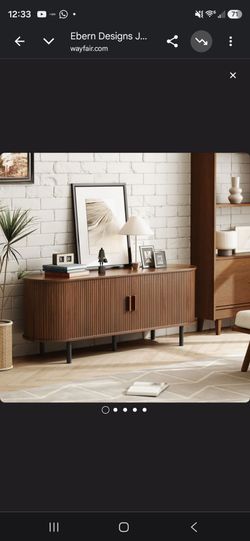 BRAND NEW!!Wayfair: Modern Wood TV Stand with Storage and Shelves