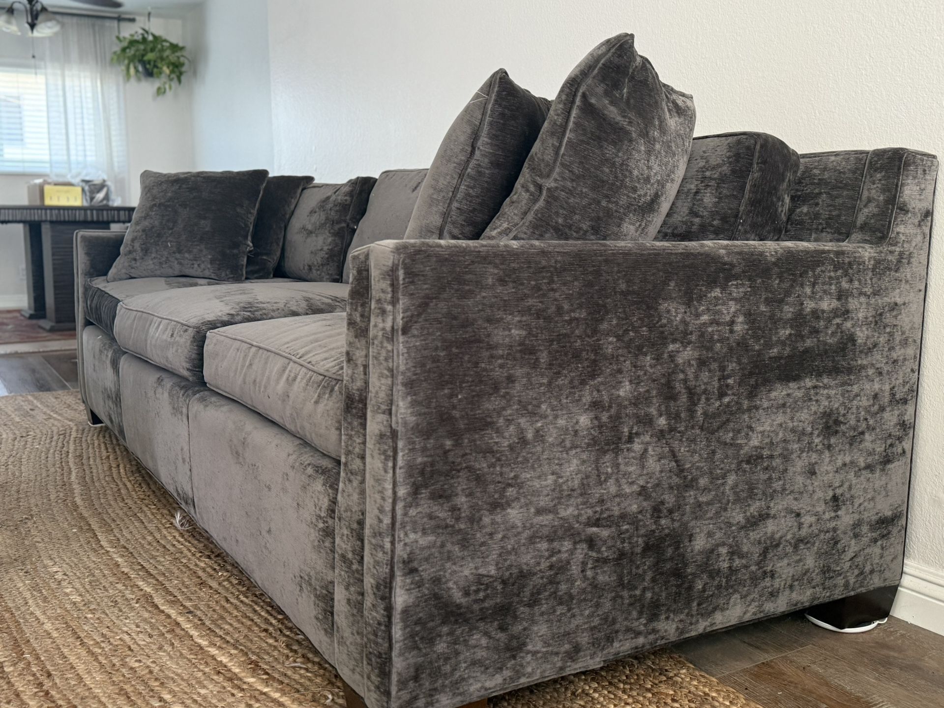 Velvet Grey Thomas O’Brein - Century Couch
