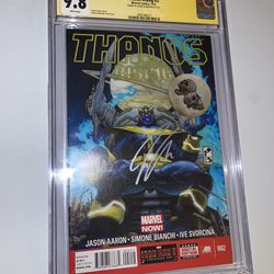 THANOS RISING #2 CGC SS 9.8 Signed by JASON AARON 
