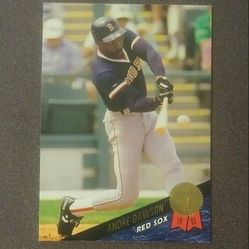 1993 Leaf Andre Dawson Boston Red Sox #310 HOF Hall Of Fame Baseball Card Vintage Collectible Sports MLB