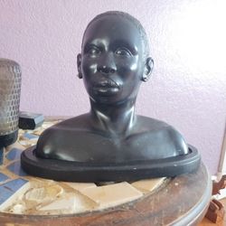 Black American Statue Head
